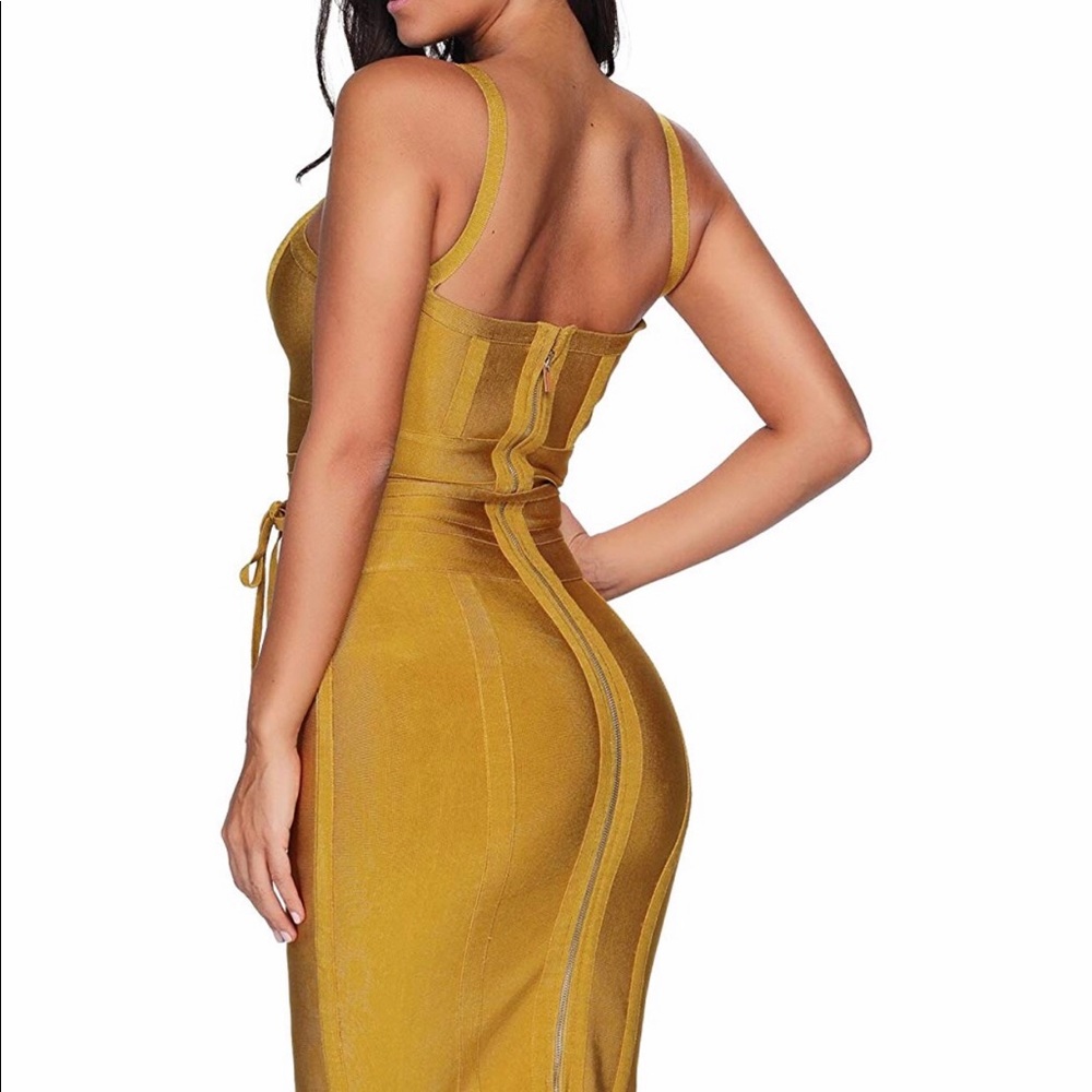 Olive color bandage dress size Small